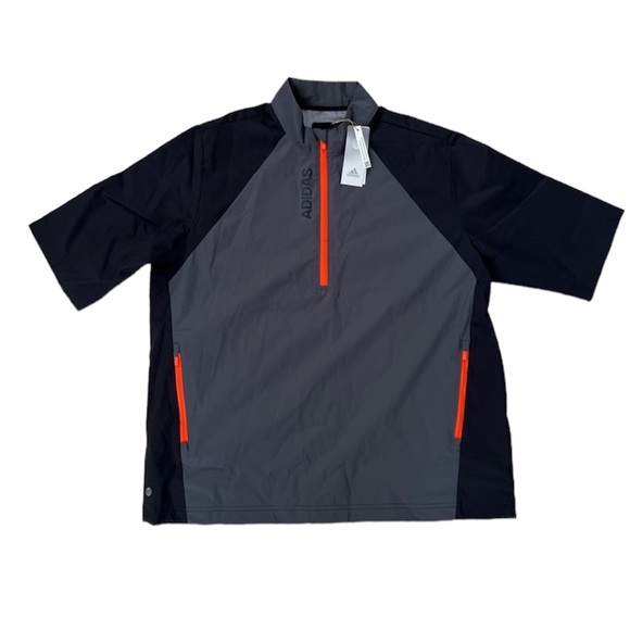 NWT ADIDAS Men’s Prov SS Jacket Short Sleeve Golf Windbreaker Shirt - Picture 1 of 5